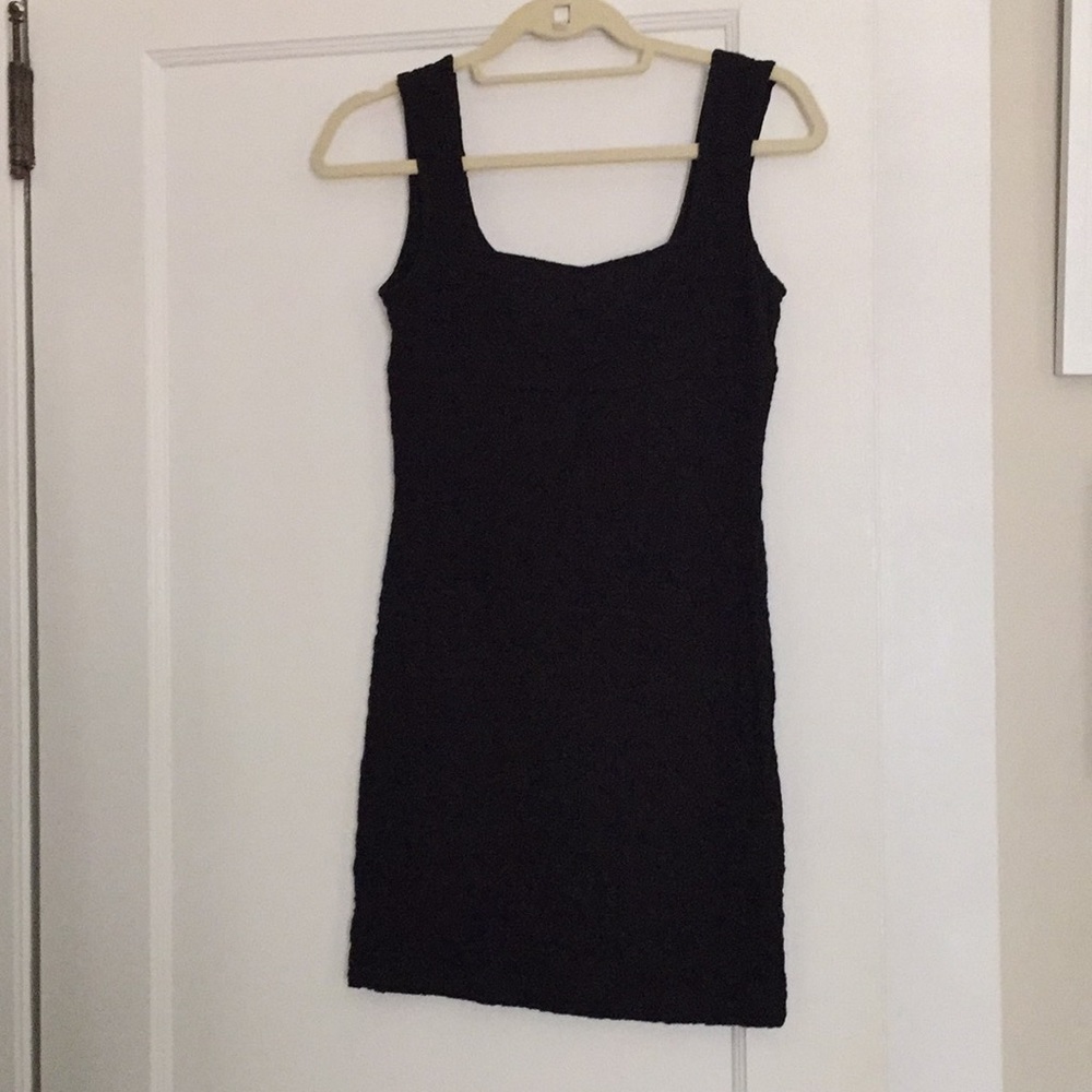 Free people tight black textured dress